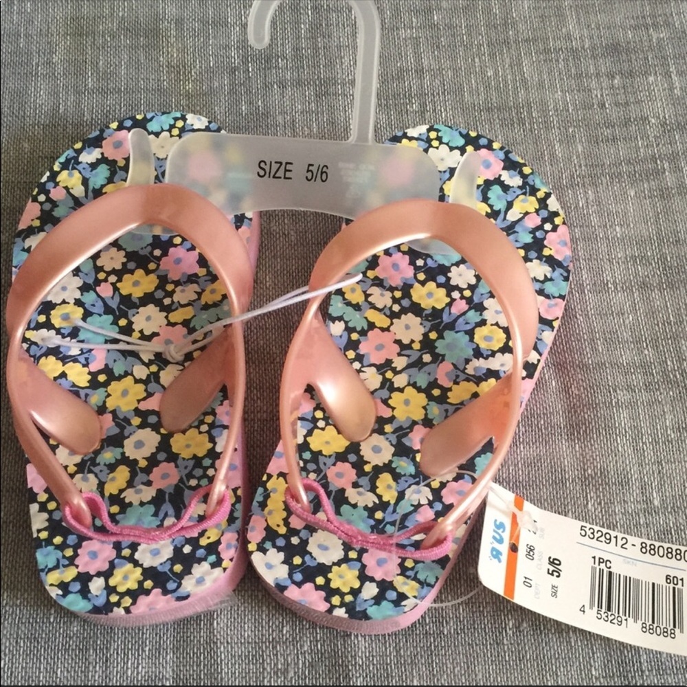 Girls Summer Pink Slide On Jelly flip flop sandals